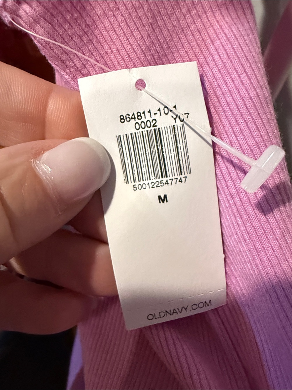 Old Navy Ribbed Tank Top in Lavender Pink - Picture 3 of 3